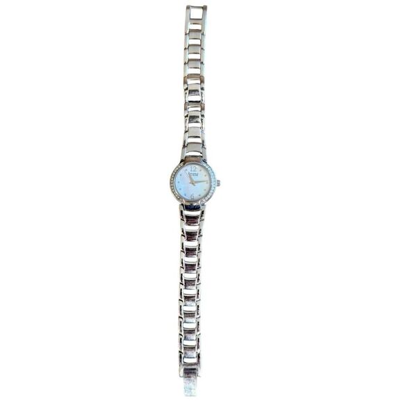Caravelle by Bulova Women's Two-Tone Stainless Steel Silver Diamond Watch - Picture 4 of 10